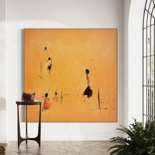 The Chatter Box original abstract painting by PEZ, capturing a visual narrative of the community grapevine.
