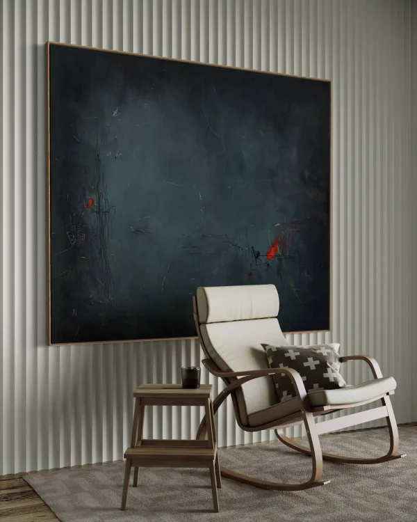 Large figurative artwork Isolated Incident by PEZ displayed on an architectural studio wall, showcasing premium scale for commercial interior design projects.